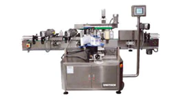 Back and front labeling machine